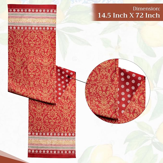 Maison d' Hermine Table Runner 100% Cotton 14.50" x 72" | Table Runners 72 - Image 4
