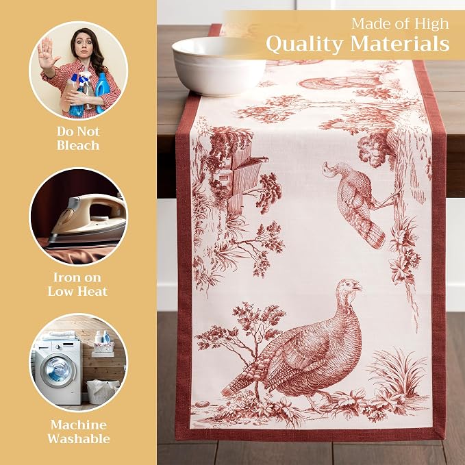 Maison d' Hermine Table Runner 100% Cotton 14.50" x 72" | Table Runners 72 - Image 3