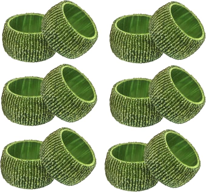 COTTON CRAFT Glitz Handmade Beaded Napkin Rings by COTTONCRAFT