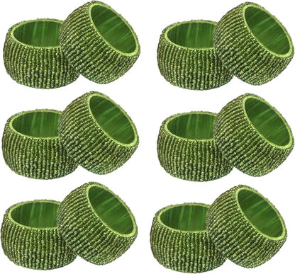 COTTON CRAFT Glitz Handmade Beaded Napkin Rings by COTTONCRAFT