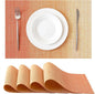 Leetaltree Gradient Burnt Orange Woven Placemats Set of 4 by Leetaltree-ArtatEveryTable