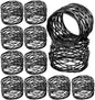 ALPHA Living HOME 12 Pcs Modern Metal Napkin Rings by ALPHALivingHOME