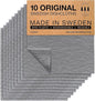 SUPERSCANDI 10 Pack Swedish Dishcloths for Kitchen - 100% Biodegradable & Compostable Reusable Paper Towels Washable, Food-Safe & Without Plastic - Dish Rags Suitable for Any Surface, Grey