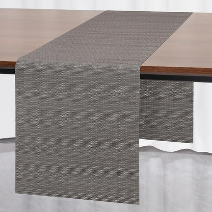 Myir JUN Dark Gray Table Runner Home Decor Dining Table Runners | Vinyl Table by MyirJUN