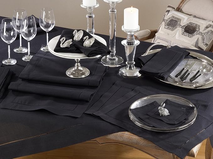 SARO LIFESTYLE Hemstitched Border Dinner Napkin - Image 4