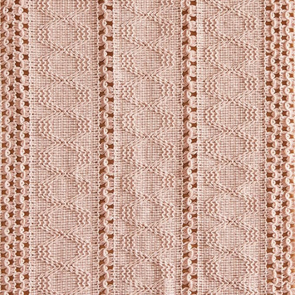 Macrame Style Boho Table Runner, 12x108 Inch Light Pink | Woven Boho Table - Image 6