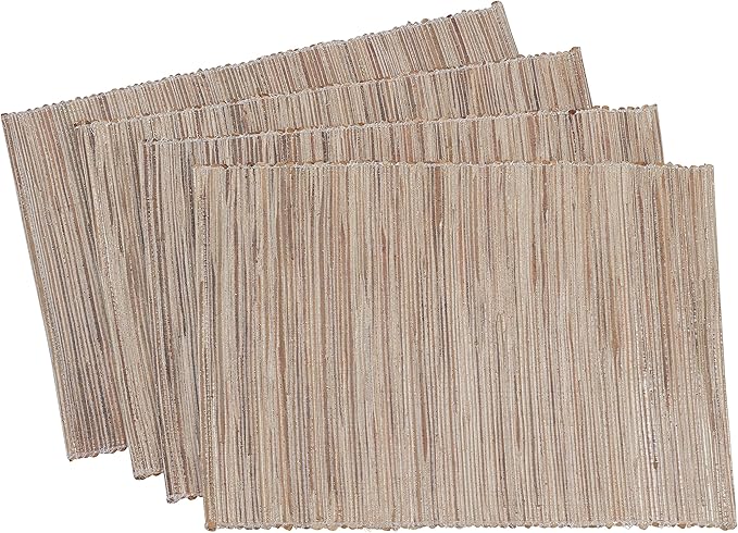 Saro Lifestyle Melaya Collection Shimmering Woven Nubby Placemat by SaroLifestyle