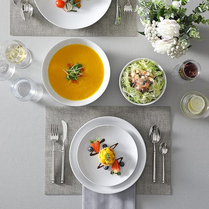 MALACASA 24-Piece Porcelain Dinnerware Set, Microwave & Dishwasher Safe - Image 5