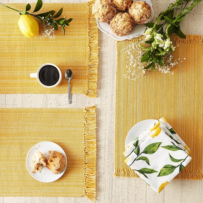 DII Variegated Tabletop Collection, Placemat Set3x19, 6 Piece - Image 4