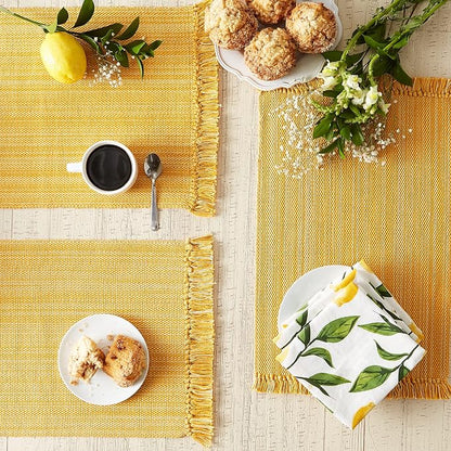 DII Variegated Tabletop Collection, Placemat Set3x19, 6 Piece - Image 4