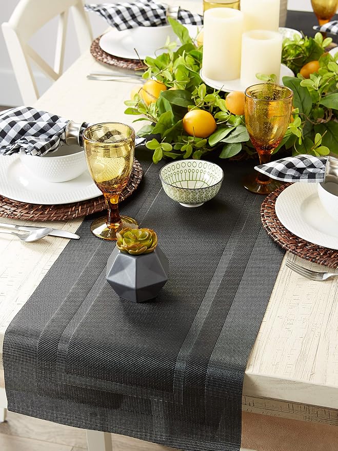 DII PVC Tabletop Collection Woven Indoor/Outdoor, Table Runner - Image 5