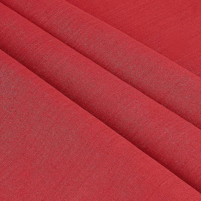 D'Moksha Homes Bright Red Linen Tablecloth for Rectangle Tables 60 x 132 Inch - 100% Pure Linen Red Table Cloth - Classic Hemstitch, Machine Washable Dining Tablecloth for Valentines, Spring, Easter