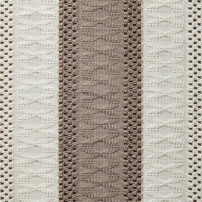 Macrame Style Bicolor Stitching Table Runner 14x60in Cocoa Brown | Woven Boho - Image 6