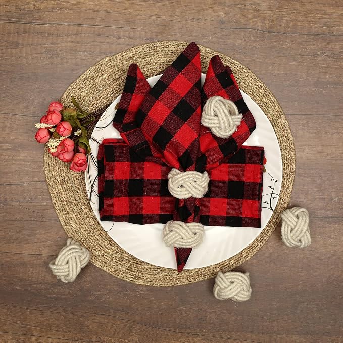 ALPHA Living HOME Handcrafted Napkin Rings Set of 12 - Image 8
