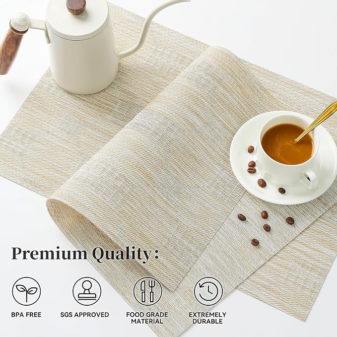 Leetaltree Wheat Placemats Set of 8 - Image 2
