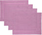 Solino Home Linen Cloth Placemats Set of 4-100% Pure Linen Hemstitch Violet Placemats 14 x 19 Inch - Classic Hemstitch Table Place Mats for Valentines, Spring, Easter