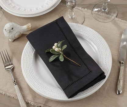 SARO LIFESTYLE Hemstitched Border Dinner Napkin - Image 2