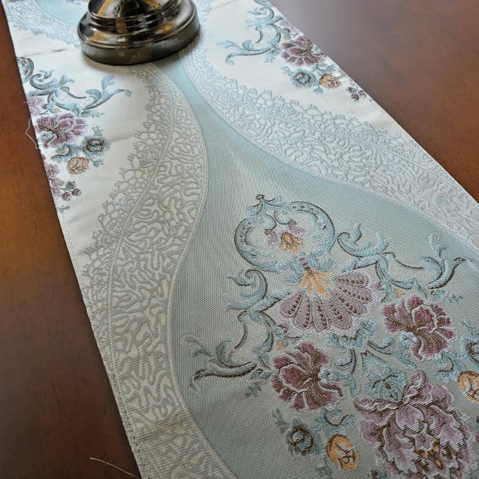 Luxury Velvet Blue Table Runner 120 Inches Long - Image 3