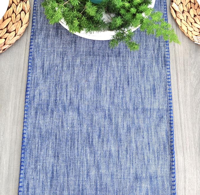 Cotton Table Runner 72 inches Long Decorative Stitched Edge Kitchen Table - Image 5