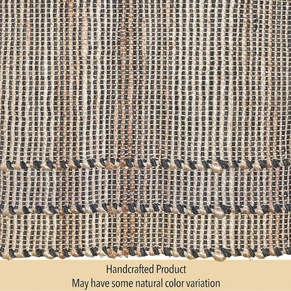 Natural Jute & Black Placemats, 13x19 Inch Dining Table Placemats - Image 7