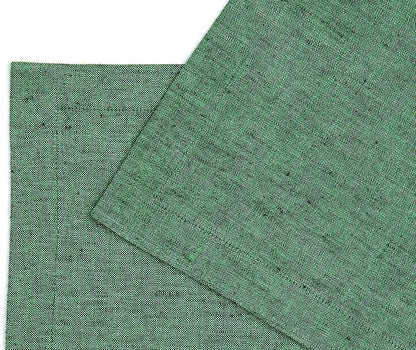 Solino Home Linen Placemats Set of 4 - Forest Green Placemats 14 x 19 Inch - 100% Pure Linen Table Mats for Winter, Easter, St Patricks Day - Athena