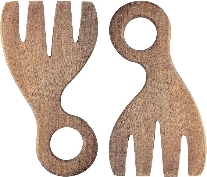 Bloomingville Acacia Wood Salad Servers Brown by Bloomingville
