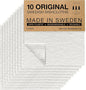 SUPERSCANDI 10 Pack Swedish Dishcloths for Kitchen - 100% Biodegradable & Compostable Reusable Paper Towels Washable, Food-Safe & Without Plastic - Dish Rags Suitable for Any Surface, White