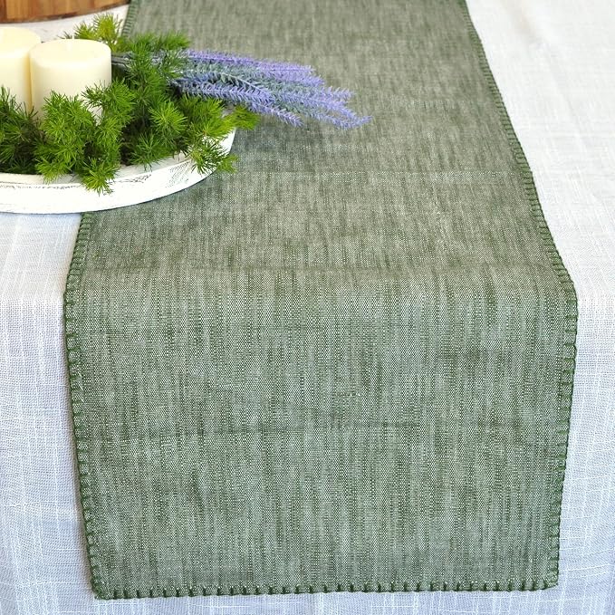 Short Coffee Table Runner Cotton Modern Kitchen Table Runner - Image 6