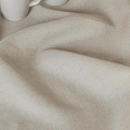 D'Moksha Homes Natural Linen Tablecloth 54 x 72 Inch - 100% Pure Linen Natural Table Cloth for Rectangle Tables - Classic Hemstitch, Machine Washable Tablecloth for Valentines, Spring, Easter