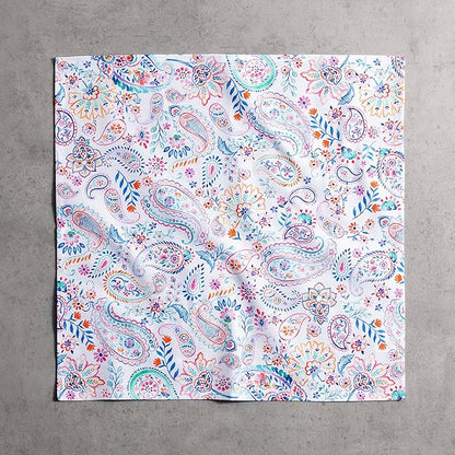Maison d' Hermine Cloth Napkins Set of 4 100% Cotton Everyday Reusable Square Napkins Cloth Washable Dinner Party Wedding Restaurant Valentines Day Decorations Spring/Summer (Indian Floral, 20" x 20")