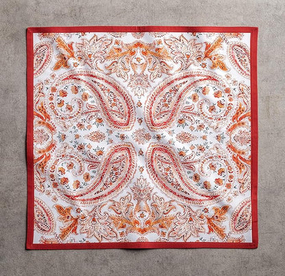 Maison d' Hermine Cloth Napkins Set of 4 100% Cotton for Thanksgiving Christmas Decorations Everyday Reusable Square Fall Napkins Cloth Washable Dinner Party (Orient, 20"x20")