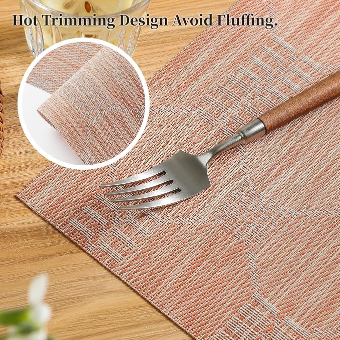 Leetaltree Coral Placemats Set of 12 - Image 3