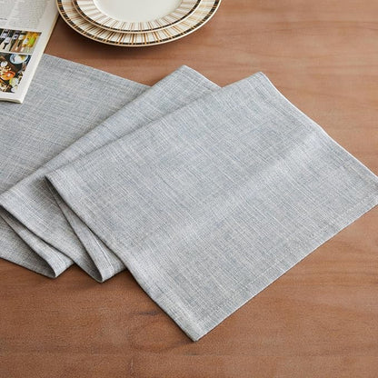 Rustic Cotton Linen Table Runner, 13x90 Inches Blue | Farmhouse Style Linen - Image 2