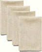 Solino Home Linen Cloth Napkins Set of 4-100% Pure Linen Champagne Beige Dinner Napkins 20 x 20 Inch for Spring, Easter - Athena, Handcrafted and Machine Washable