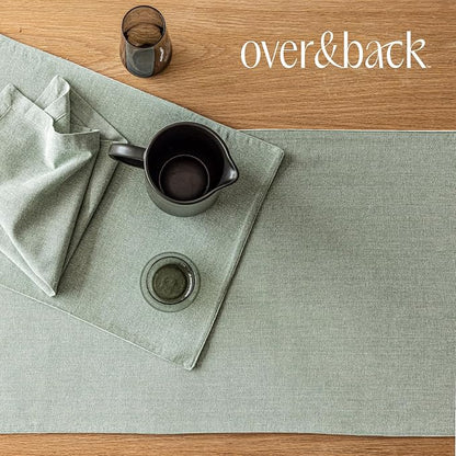 Over&Back 18x108 Woven Chambray Cotton Table Runner - Image 6