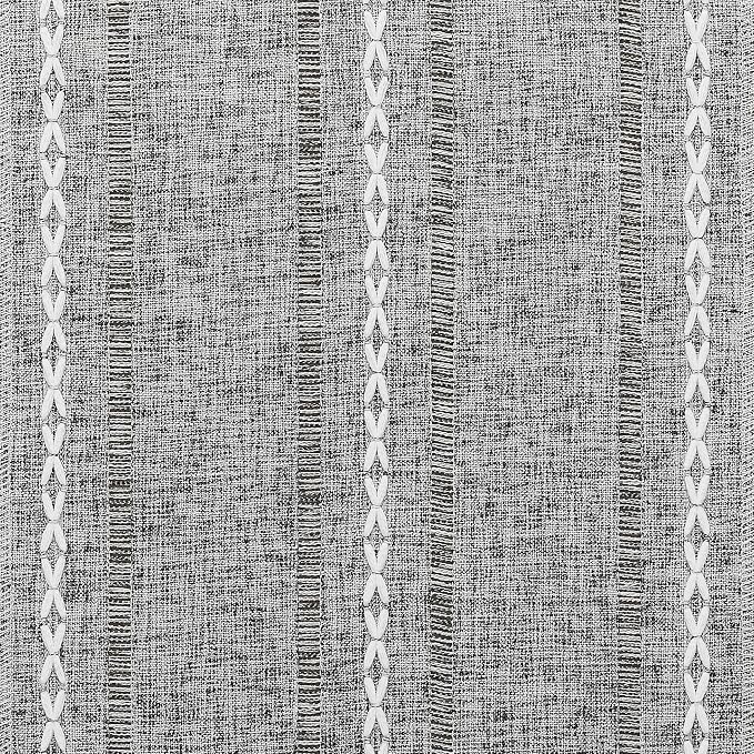 Hemstitched Farmhouse Table Runner, Charcoal 13x108 Inch, Cotton Linen Table - Image 6