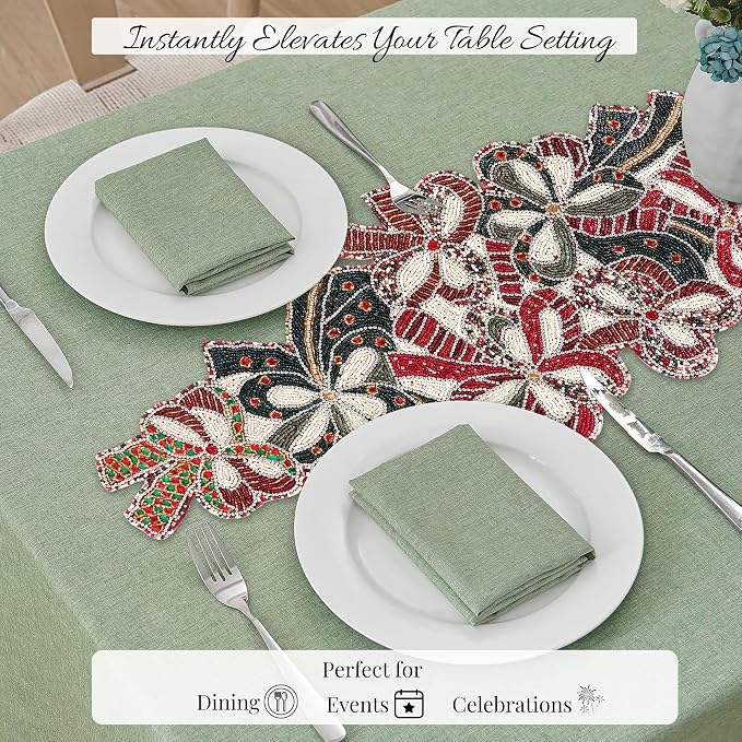 Beaded Table Runner 13 x 36 Inch - Image 5
