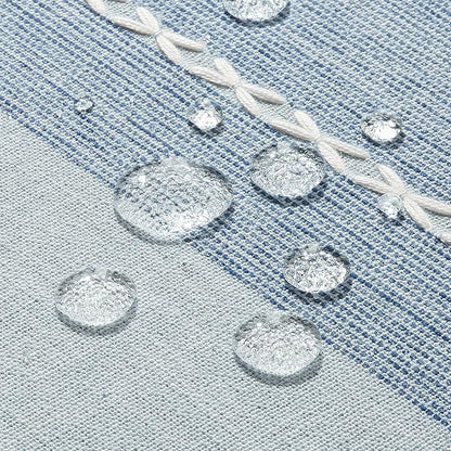 ZeeMart Contrast Linen Table Cloth Square Table Cloths 60x60 Inch Blue, Farmhouse Style Heavy Weight Blue Tablecloth, Water Resistant Burlap Tablecloths