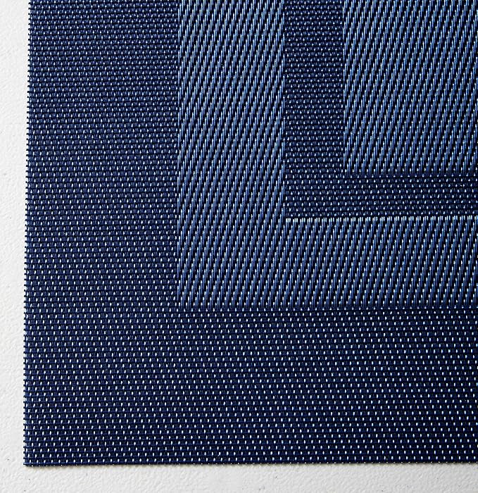 DII PVC Tabletop Collection Woven Indoor/Outdoor, Placemat Set, Nautical Blue - Image 2