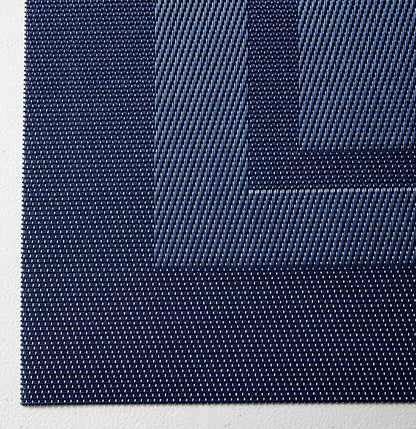 DII PVC Tabletop Collection Woven Indoor/Outdoor, Placemat Set, Nautical Blue - Image 2