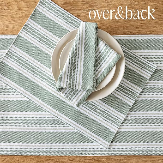 Over&Back 18x108 Woven Striped Table Runner - Image 6