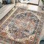Keen Home Design 8x10 Rug - Machine Washable Area Rug with Non-Slip Backing, Ideal for Living Room, Dining Room, Bedroom - Vintage, Easy Clean, Durable, Low Pile Rug - (8' x 10')