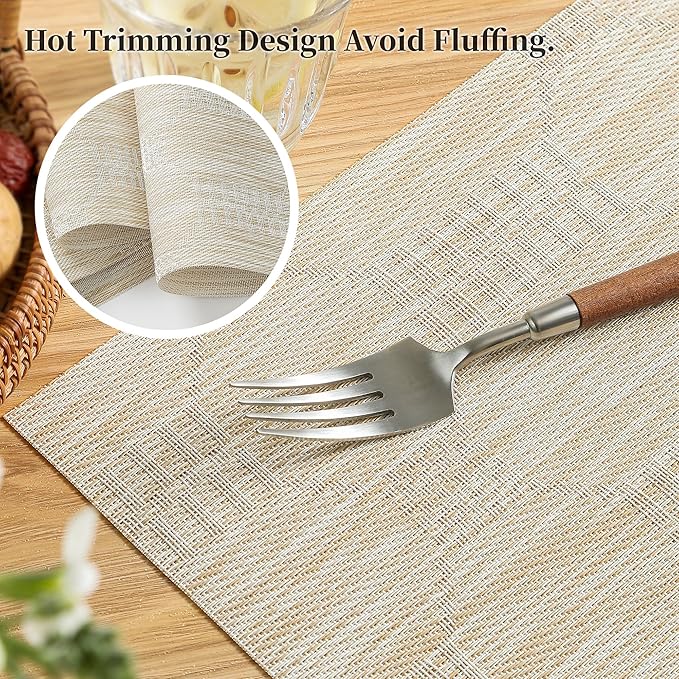 Leetaltree Wheat Placemats Set of 6 - Image 3