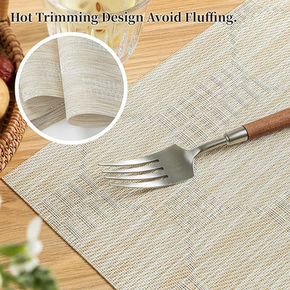 Leetaltree Wheat Placemats Set of 6 - Image 3