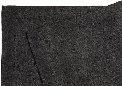 Solino Home Linen Black Placemats Set of 4 - 100% Pure Linen Placemats 14 x 19 Inch for Winter, Easter - Fete