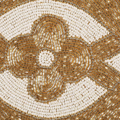Lightnpro Infinity Beaded Table Runner 13x36 Inch Gold Ivory - Image 7