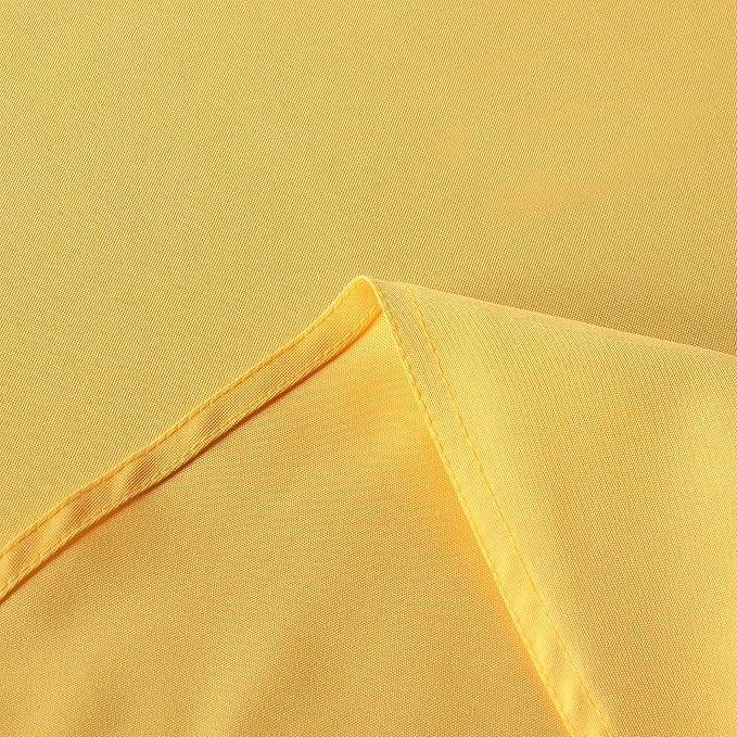 sancua Square Tablecloth - 54 x 54 Inch - Stain and Wrinkle Resistant Washable Polyester Table Cloth, Decorative Fabric Table Cover for Dining Tables, Buffet Parties and Camping, Yellow