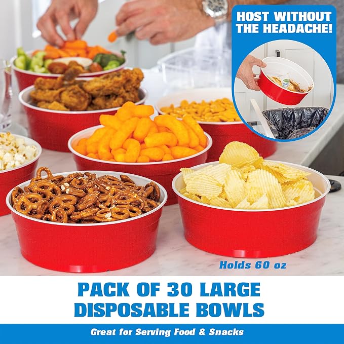 GoBig Red Party Cup Bowls - Image 2