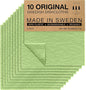 SUPERSCANDI 10 Pack Swedish Dishcloths for Kitchen - 100% Biodegradable & Compostable Reusable Paper Towels Washable, Food-Safe & Without Plastic - Dish Rags Suitable for Any Surface, Apple Green