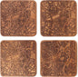 Boston Map Coaster by O3 Design Studio, Set Of 4, Sapele Wooden Coaster With City Map, Handmade